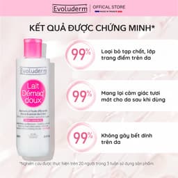 Thumbnail Sữa tẩy trang rửa mặt Evoluderm dưỡng ẩm dịu nhẹ dành cho da nhạy cảm 250ml 2