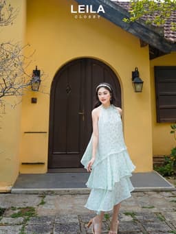 Thumbnail LEILA CLOSET | Đầm maxi thiết kế Sunny 3 tầng không tay 3