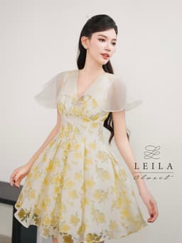 Thumbnail LEILA CLOSET | Đầm thiết kế Iris dáng xèo tay cánh tiên 2