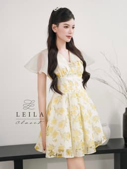 Thumbnail LEILA CLOSET | Đầm thiết kế Iris dáng xèo tay cánh tiên 3