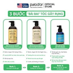 Thumbnail Bộ 3 hữu cơ chăm sóc tóc gãy rụng hỗ trợ giảm rụng tóc và mọc tóc hiệu quả Pura D'or Organic 2
