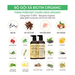 Thumbnail Bộ 3 hữu cơ chăm sóc tóc gãy rụng hỗ trợ giảm rụng tóc và mọc tóc hiệu quả Pura D'or Organic 4