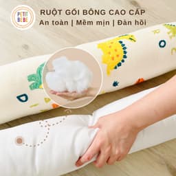 Thumbnail Gối ôm dài 80cm cho bé mẫu gíao tiểu học PETIT BEBE muslin thấm hút thoáng khí 2