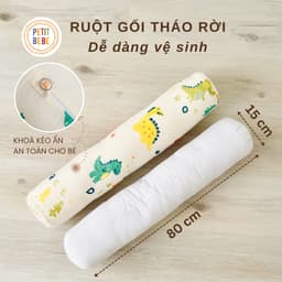 Thumbnail Gối ôm dài 80cm cho bé mẫu gíao tiểu học PETIT BEBE muslin thấm hút thoáng khí 1