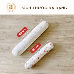 Thumbnail Gối ôm dài 80cm cho bé mẫu gíao tiểu học PETIT BEBE muslin thấm hút thoáng khí 3