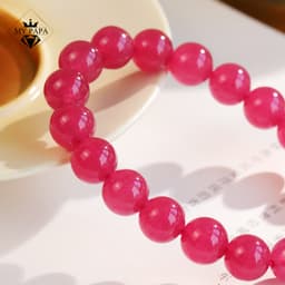 Thumbnail Vòng Tay Đá Quartzite Đào Hoa Màu Thanh Long Đỏ MYPAPA - Viên Đá Tình Yêu 3