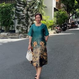 Thumbnail Đầm Trung Niên MAI THY, BST Váy Suông Đi Tiệc Cho Mẹ Ngắn Tay Chất Lụa Cao Cấp | Thời Trang Nữ U50 1