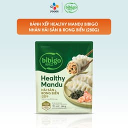 Thumbnail Bánh xếp Healthy Mandu Hàn Quốc Bibigo – nhân Hải Sản & Rong Biển 280g -Date 08/2025 3