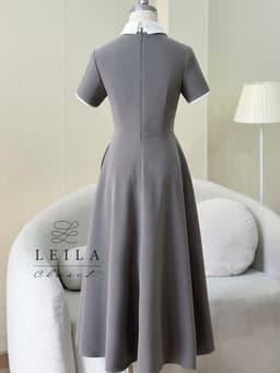 Thumbnail LEILA CLOSET | Đầm thiết kế Sanee cổ Đức khoét ngực, tùng xoè dài có túi, dây belt tôn dáng 3
