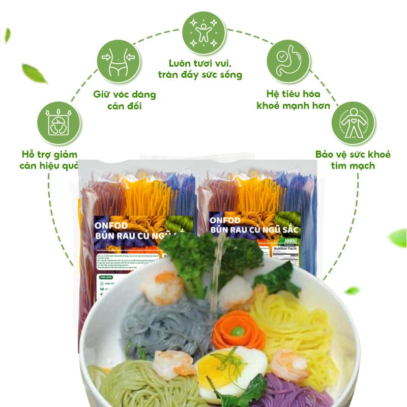Ảnh Bún gạo lứt rau củ ngũ sắc hữu cơ ONFOD ăn kiêng giảm cân healthy eatclean cho người tiểu đường, gym, yoga, mẹ bầu 2