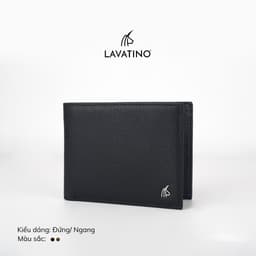 Thumbnail Ví Nam Có Ngăn Khóa Kéo Da Bê Vân Hạt Cao Cấp Chính Hãng LAVATINO - WB48 2