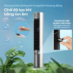 Thumbnail Quạt tháp hơi nước nhập khẩu FUJIHOME AC-18LE Điều khiển từ xa, 3 cấp độ gió, lọc không khí ionizer 3