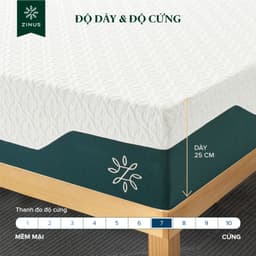 Thumbnail Nệm Foam Tinh Chất Trà Xanh Cao Cấp Dày 25cm Zinus - 10in Cooling Gel Memory Foam Mattress 2