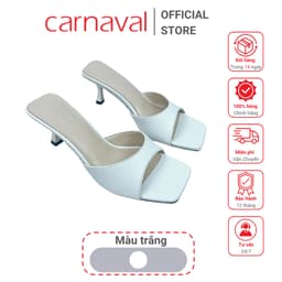 Thumbnail Dép Nữ Cao Gót 5p Carnaval Mũi Vuông, Quai Ngang Da Cao Cấp, Nâng Niềm Kiêu Hãnh Phái Đẹp - VS32 2