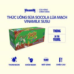 Thumbnail Thùng Thức uống sữa Socola lúa mạch Vinamilk Susu - Thùng 24 túi 110ml 1