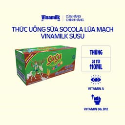 Thumbnail Thùng Thức uống sữa Socola lúa mạch Vinamilk Susu - Thùng 24 túi 110ml 2