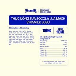Thumbnail Thùng Thức uống sữa Socola lúa mạch Vinamilk Susu - Thùng 24 túi 110ml 4