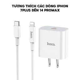 Thumbnail Bộ Sạc Nhanh PD 20W Chính Hãng HOCO Cho IP 7-8-X-Xr-Xs-Xsm-11-12-13-14-15-Pro-Plus-Promax - Không Nóng Máy, Không Đơ 2