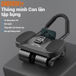 Thumbnail OneTwoFit Con Lăn Tập Bụng Trợ Lực 4 bánh Chống Đổ Có Đồng Hồ Dụng Cụ Tặng Kèm Thảm Kê Chân 1
