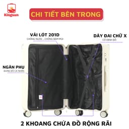 Thumbnail Vali kéo Siêu To Có Cốc Đựng Nước, Sạc Điện Thoại Size 28 302/309, Vali kéo du lịch Kingsun Size 28 Cao Cấp 4