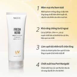 Thumbnail Nacific Kem chống nắng  Fresh Herb Origin Sun Block Calendula 50ml 1