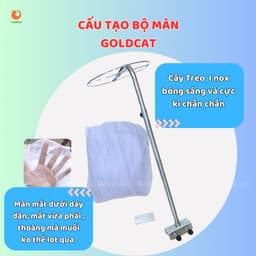 Thumbnail Màn Cũi Cho Bé GOLDCAT Và Cây Treo Màn Chất Liệu Vải Mắt Lưới Cao Cấp, Khung Treo Tăng Chỉnh Độ Cao Thông Minh 2