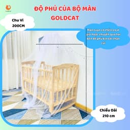 Thumbnail Màn Cũi Cho Bé GOLDCAT Và Cây Treo Màn Chất Liệu Vải Mắt Lưới Cao Cấp, Khung Treo Tăng Chỉnh Độ Cao Thông Minh 1