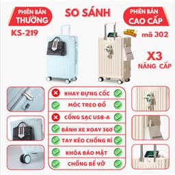 Thumbnail Vali kéo du lịch cao cấp Kingsun Size20/24/28inch 219/302 Bảo hành 5 năm 2