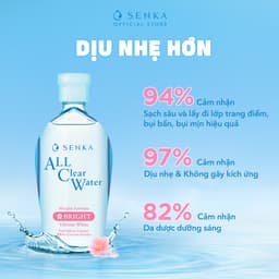 Thumbnail Nước tẩy trang Micellar Dưỡng Sáng Cấp ẩm Senka All Clear Water Bright 230ml/chai 3
