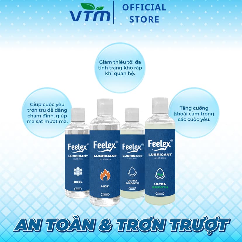 Ảnh Gel bôi trơn quan hệ Feelex Lubricant cảm giác ấm, lạnh, siêu trơn, nhiều mùi hương - 50/250ml 4