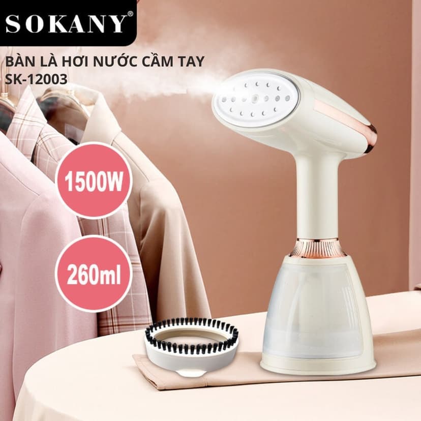 Ảnh Bàn là hơi nước cầm tay SOKANY ủi nhanh phẳng mọi chất vải, cực tiện lợi [BẢO HÀNH 12 THÁNG - ĐỔI TRẢ TRONG 15 NGÀY] 4