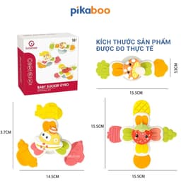 Thumbnail Đồ chơi con quay spinner gặm nướu ngộ nghĩnh 3 trong 1 cao cấp Pikaboo bộ 3 con quay cao cấp an toàn 3