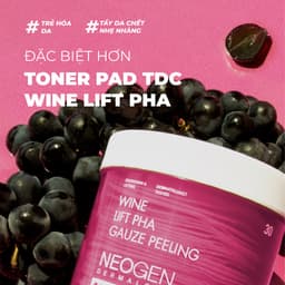 Thumbnail Toner Pad Tẩy Tế Bào Chết Rượu Vang Nâng Cơ và Trẻ Hoá Da Neogen Dermalogy Wine Lift PHA Gauze Peeling 30 Miếng 3