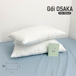 Thumbnail Đôi Ruột Gối Nằm Bông Ép Osaka Mịn Decor, Ruột Gối Bông Gòn Có Khoá Kéo 45x65cm, Mềm Êm 4