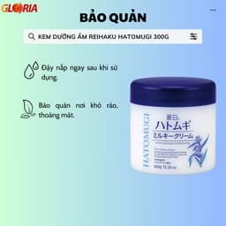 Thumbnail Kem Dưỡng Ẩm, Làm Sáng, Trẻ Hóa Da Mặt Reihaku Hatomugi Moisturizing & Conditioning Milky Cream 300g 4