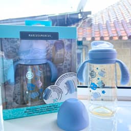 Thumbnail Bình Tập Uống Chuyển Tiếp PPSU  Marcus & Marcus 300ml Cho Bé Từ 6 Tháng – Xanh 3