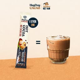 Thumbnail Bột Cacao Sữa Gói Tiện Lợi 20g - Vị truyền thống, Vị sữa dừa - Đậm vị từ cacao nguyên chất - Heyday 2