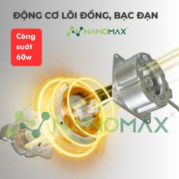 Thumbnail Quạt Treo Tường NANOMAX QN-06 Size Lớn 18 Inches 6 Cánh Điều Khiển Từ Xa, Đo Nhiệt Độ Bên Trong Máy 3