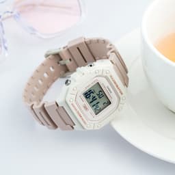 Thumbnail Đồng Hồ Casio Nữ Điện Tử W-218HC-4A2VDF Mặt Vuông Dây Cao Su Chính Hãng 3
