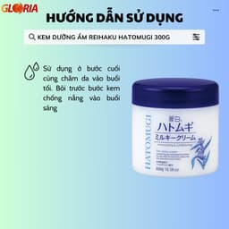 Thumbnail Kem Dưỡng Ẩm, Làm Sáng, Trẻ Hóa Da Mặt Reihaku Hatomugi Moisturizing & Conditioning Milky Cream 300g 3