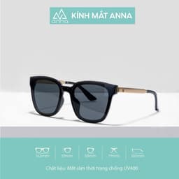 Thumbnail Gọng kính râm thời trang ANNA dáng vuông gọng nhựa mắt râm chống tia UV 6035 2
