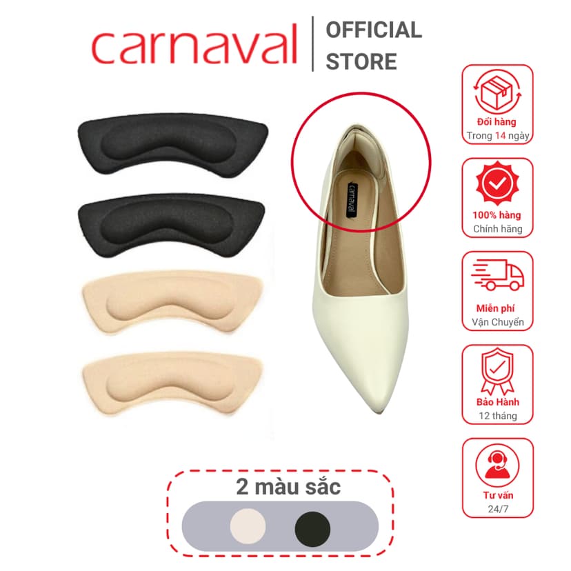 Ảnh Miếng lót giày nữ Carnaval siêu êm ái, bảo vệ gót chân và mang lại cảm giác thoải mái tuyệt đối. 1