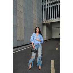 Thumbnail Áo sơ mi oversized (tổng hợp màu) vải poplin hạn chế nhăn, mềm mát T10001FT 3