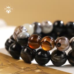 Thumbnail Vòng Tay Mã Não Thiên Nhãn Đá Ảnh Tử Thiên Châu MYPAPA - Bảo Hộ Và Cát Tường 3
