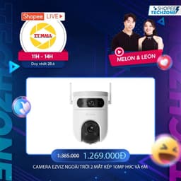 Thumbnail Camera ezviz ngoài trời 2 mắt kép dual camera 10MP H9C và 6M chống nước xoay 360 độ 3