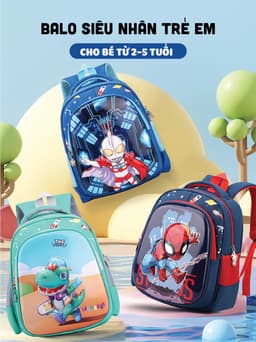 Thumbnail Balo mẫu giáo cho bé trai 1989KIDS đi học từ 2 đến 5 tuổi,bề mặt nhựa eva chống thấm nước,balo bé trai cute,,balo trẻ em 1