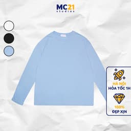 Thumbnail Áo thun dài tay xuyên thấu MC21.STUDIOS tee form rộng bigsize pull phong cách Ulzzang Streetwear Hàn Quốc A3215 1