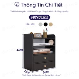 Thumbnail Kệ Sách Gỗ Mini Để Bàn FIVO FB27 Đa Năng, Dễ Lắp Ráp, Tiết Kiệm Không Gian, Gọn Gàng Góc Học Tập Và Làm Việc 2