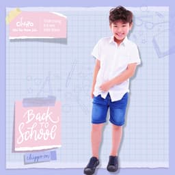 Thumbnail Áo sơ mi đi học Chippo cho bé trai từ 7-12 Tuổi (21-40Kg) 2