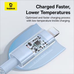 Thumbnail Cáp sạc Baseus Gem USB-C sang PD 20W Chip nhận dạng thông minh thẩm mỹ trong suốt sạc nhanh 3